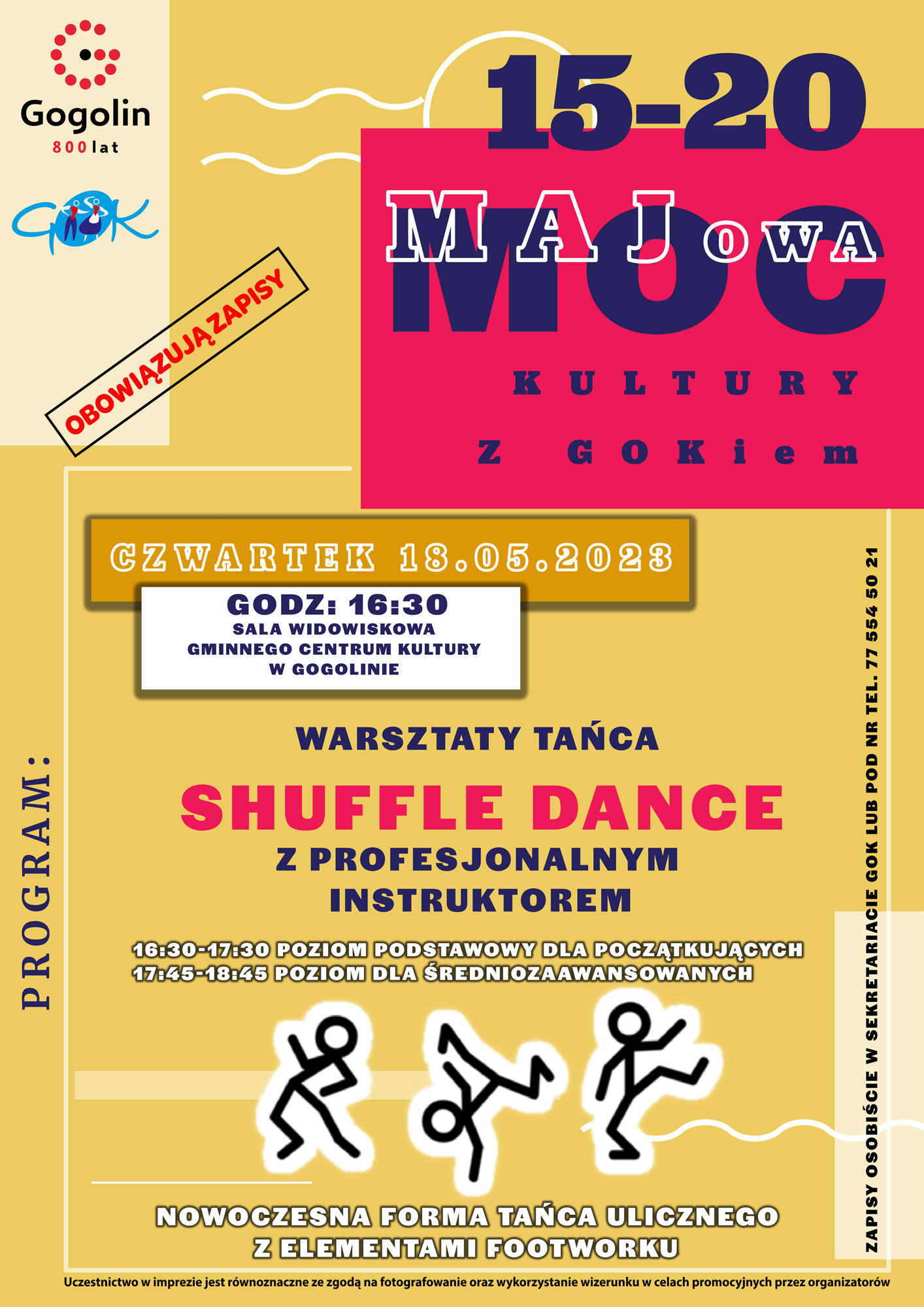 Plakat warsztaty tańca SHUFFLE DANCE