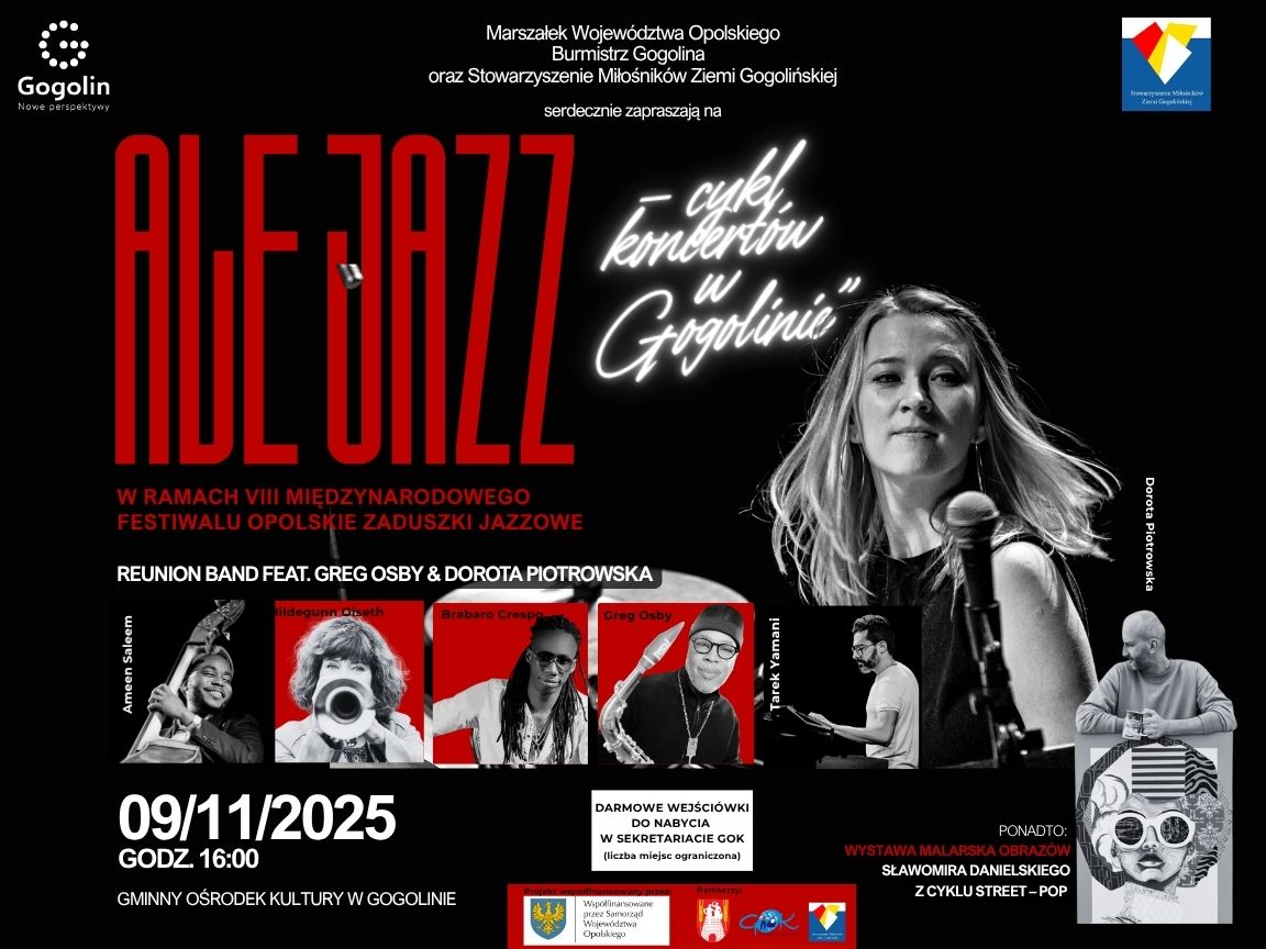 ALE JAZZ w Gogolinie! Wyjątkowy koncert w ramach Opolskich Zaduszek Jazzowych już 9 listopada