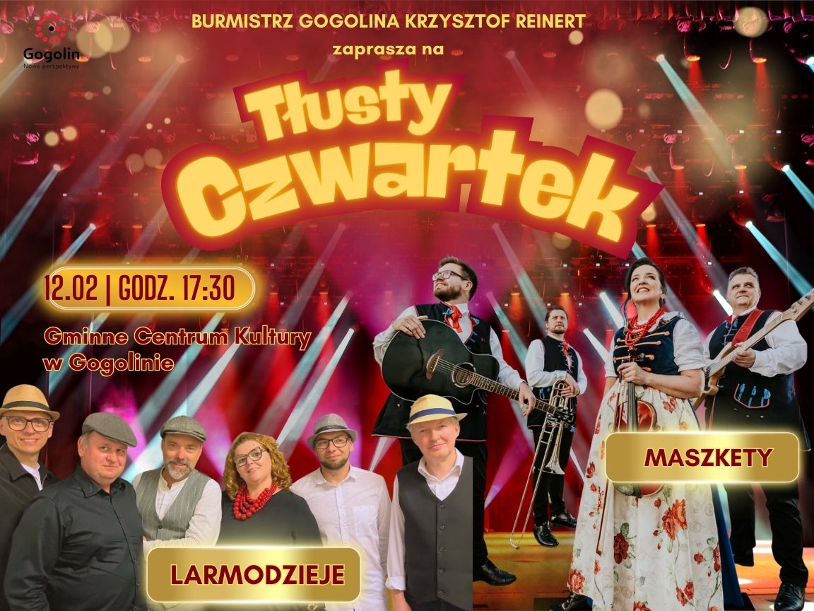 Tłusty Czwartek z biesiadą „Muzyka z Familoka” – zaproszenie Burmistrza Gogolina