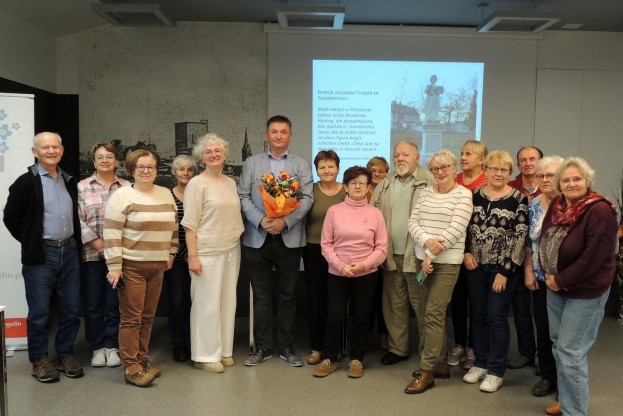 Wykład dr. hab. Mariusza Patelskiego na temat historii Królewskiej Akademii w Prószkowie