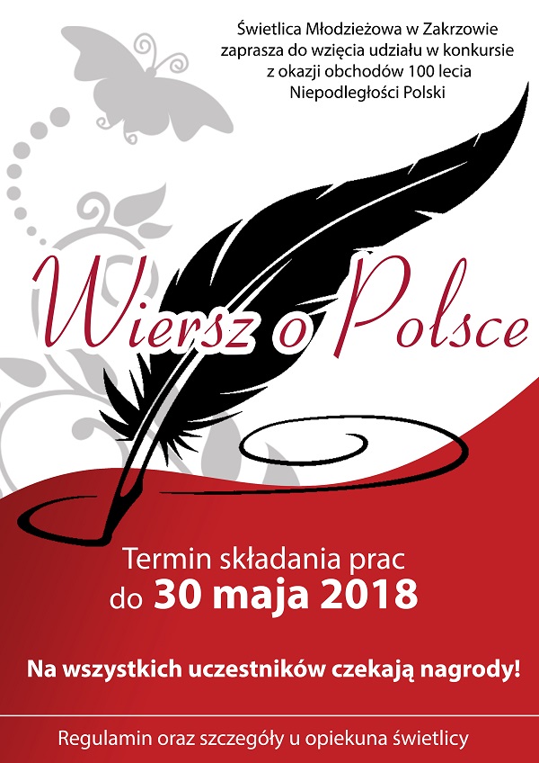Zakrzów: Konkurs "Wiersz o Polsce"