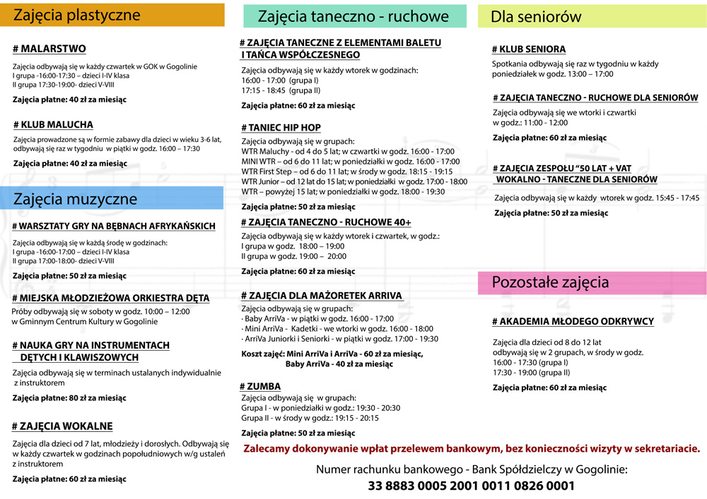 Ruszają zapisy na rok artystyczny 2022/2023